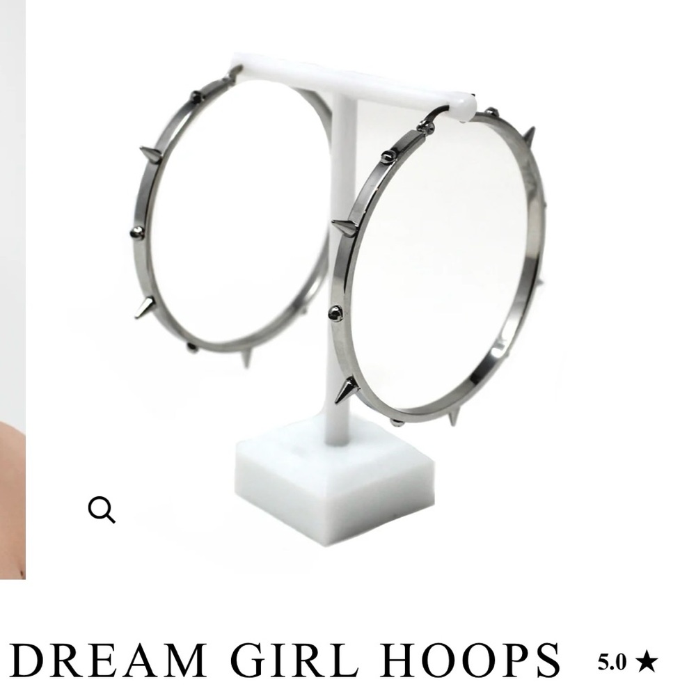 Heaven Sent Large hoop spike earrings